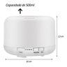 Umidificador Ambiente 500ml Purificador Difusor Grande - 5