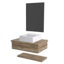 Ver imagem 3 de Bancada para Banheiro com Cuba Q35 Prateleira e Espelheira 606w Metrópole 