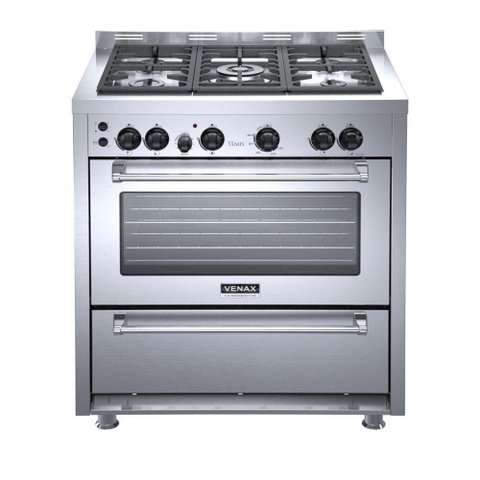 Fogão de Piso 5 Bocas a Gás Venax Temis Mesa Inox com Acendimento Automático 110v