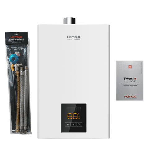 Aquecedor de Água a Gás Komeco Ko 16 D Prime 16 Litros Glp com Módulo Wi Fi e Kit