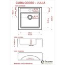 Ver imagem 6 de Bancada para Banheiro com Cuba Q35 Prateleira e Espelheira 606W Metrópole Marrom/Nogal