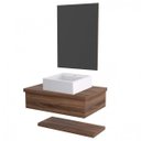 Ver imagem 3 de Bancada para Banheiro com Cuba Q35 Prateleira e Espelheira 606w Metrópole 