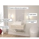 Ver imagem 7 de Bancada para Banheiro com Cuba Q35 Prateleira e Espelheira 606w Metrópole 