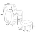 Ver imagem 3 de Poltrona de Amamentação com Balanço com Puff Aquila