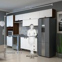 Ver imagem 2 de Armário de Cozinha Compacta 5 Peças sem Tampo com Espaço para Forno Safira Luciane Móveis