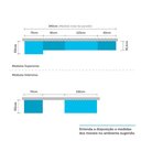 Ver imagem 4 de Armário de Cozinha Compacta 5 Peças sem Tampo com Espaço para Forno Safira Luciane Móveis