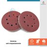 Kit 100 Disco de Lixa Velcro Vermelho Pluma 8 Furos 180mm Grão 180 - Starfer - 3