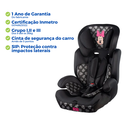 Ver imagem 4 de Cadeirinha Minnie Cadeira de Bebê para Auto Carro 9 a 36kg G1/g2/g3 Infantil Preta Cinto Regulável