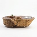 Ver imagem 2 de Mesa de Centro Tora Madeira Maciça com Balde de Gelo e Rodízios Discretos