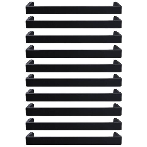 Kit 10 Puxadores Alça Preto Fosco 16cm Torralba Móveis Piauí 3267 Atacado