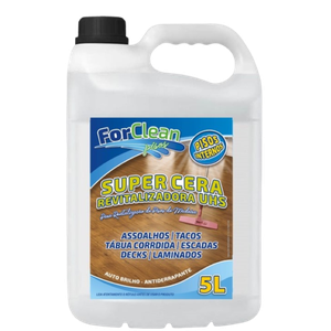 Cera para Piso de Madeira. Acrílica Incolor Liquida Brilhante Antiderrapante 5 Litros
