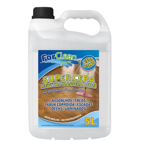 Cera para Piso de Madeira. Acrílica Incolor Liquida Brilhante Antiderrapante 5 Litros