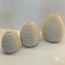 Ver imagem 2 de Ovo Decorativo de Páscoa com Corda Bege 14x12x12cm
