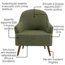 Ver imagem 5 de Poltrona Decorativa Naomi Pes Madeira Linho Color Trend Tca 307 Moll