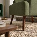 Ver mais imagens de Poltrona Decorativa Naomi Pes Madeira Linho Color Trend Tca 307 Moll