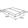 Cama Box Queen 158 Bipartido Bello Box - Tecido Sintético Preto - 2