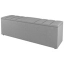 Ver imagem 5 de Kit Cabeceira e Baú Cama Box Solteiro Grace 90cm Suede Cinza Claro- Desk Design