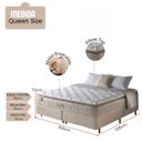 Ver imagem 2 de Conjunto Cama Box + Colchão Queen Confortable com Molas Ensacadas e Pillow Top 158x198x73cm Cashmere