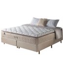 Ver imagem 1 de Conjunto Cama Box + Colchão Queen Confortable com Molas Ensacadas e Pillow Top 158x198x73cm Cashmere
