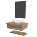 Ver imagem 3 de Bancada para Banheiro com Cuba Abaulada L42 Prateleira e Espelheira 606w Metrópole 