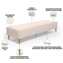 Ver imagem 5 de Puff Decorativo Bali W01 Pés Palito 210x60cm Suede Bege - Lyam Decor