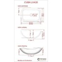 Ver imagem 6 de Bancada para Banheiro com Cuba Abaulada L42 Prateleira e Espelheira 606W Metrópole Preto/Ônix