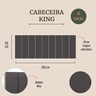 Cabeceira King 200x60 Cama Box Modulada Reta Linho Chumbo - 3