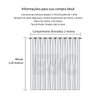 Cortina Blackout de Tecido Corta Luz 70% em Tecido 2,70M x 2,30M Gelo Ideal para Varão Simples de 2 - 4