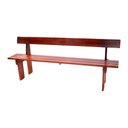 Ver imagem 3 de Conjunto Mesa Rústica 2m 2 Bancos e 2 Cadeiras Madeira Maciça Angelim Tabaco