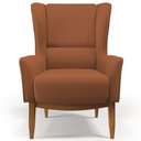 Ver imagem 5 de Kit Poltrona Decorativa Milena D02 com Puff Viseo Veludo Telha C-262 - Lyam Decor
