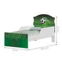 Ver imagem 2 de Cama Infantil Futebol com Colchão Mini Cama MDF Branco Cambel Móveis