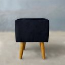 Ver imagem 3 de Puf Puff Marrocos Pés Palito Suede Preto Pés Palito Castanho