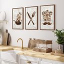 Ver imagem 2 de Kit 3 Quadros Decorativos Cozinha Retrô Moderno Luxo