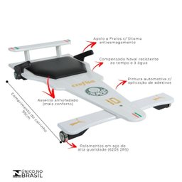 Carrinho de Rolimã F1 Premium Palmeiras Branco - 3