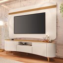 Ver imagem 2 de Painel Tv 80 Pol 200cm Arven e Rack Sala Yang Off White/cinamomo H01 - Mpozenato