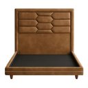 Ver imagem 2 de Cama King Pés Madeira Otto com Cabeceira Roma Corano Caramelo Bouclé Off White - Nexta Casa