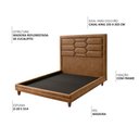Ver imagem 3 de Cama King Pés Madeira Otto com Cabeceira Roma Corano Caramelo Bouclé Off White - Nexta Casa
