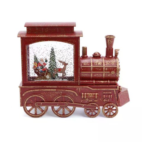 Lanterna Trem Papai Noel no Treno C/ Led