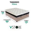 Ver imagem 3 de Cama Box Baú Viúvo e Colchão Dallas Molas V-store Cor:bege
