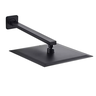 Ducha Chuveiro Preto 20x20 Black Com Braço 40cm Luxo Soft Inox - 1