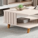 Ver imagem 2 de Mesa de Centro Ripada Açaí Off White Jb Bechara