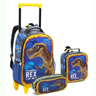 Kit Escolar Mochila de Rodinhas Lancheira e Estojo Infantil Tiranossauro Rex Escola - 1