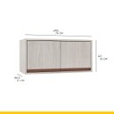 Ver imagem 3 de Armário Aéreo Pequeno para Cozinha 70 X 33 Cm New 2 Portas Mdp Legno Nogueira - Clicklar