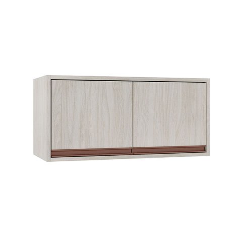 Armário Aéreo Pequeno para Cozinha 70 X 33 Cm New 2 Portas Mdp Legno Nogueira - Clicklar