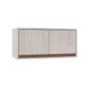 Ver imagem 1 de Armário Aéreo Pequeno para Cozinha 70 X 33 Cm New 2 Portas Mdp Legno Nogueira - Clicklar