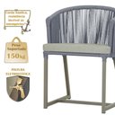 Ver imagem 4 de Mesa com 6 Cadeiras de Jantar Roma 120cm e Noronha em Alumínio Fendi Corda Náutica Estofado 3 Trama