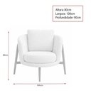 Ver imagem 4 de Poltrona Lume Linho Cinza Claro - Sallar Home