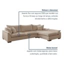 Ver imagem 6 de Sofá de Canto 6 Lugares com Chaise Modulado 280cm com Base em Madeira Maciça Dominique Yescasa