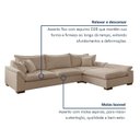 Ver imagem 6 de Sofá de Canto 6 Lugares com Chaise Modulado 280cm com Base em Madeira Maciça Dominique