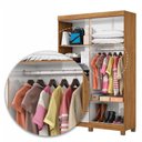 Ver imagem 7 de Guarda-Roupa 4 Portas 2 Gavetas com Pés Genova Off White/Cinamomo